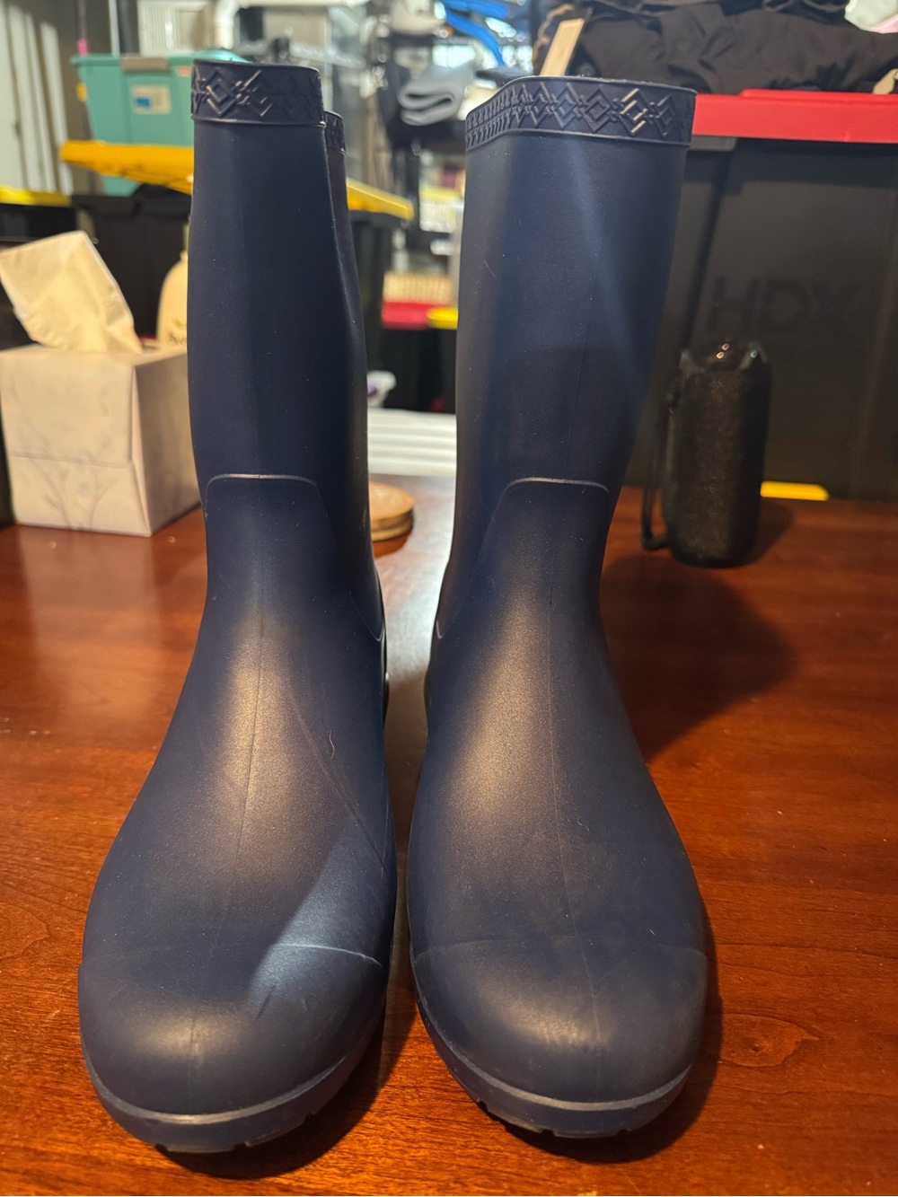 UGG Black Rubber Sole Chelsea-Style Rain Boots
